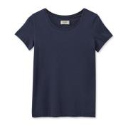 MOS MOSH Ekologisk Navy Tee Top Blue, Dam