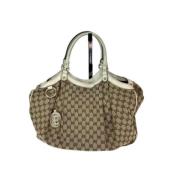 Gucci Vintage Pre-owned Canvas handvskor Brown, Dam