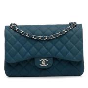 Chanel Vintage Pre-owned Laeder axelremsvskor Blue, Dam