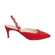 Petite Mendigote Röda Mocka Spetsig Tå Slingbacks Red, Dam