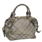 Burberry Vintage Pre-owned Laeder axelremsvskor Gray, Dam