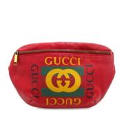 Gucci Vintage Pre-owned Laeder crossbodyvskor Red, Dam