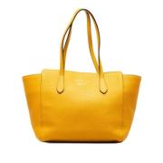 Gucci Vintage Pre-owned Laeder totevskor Yellow, Dam