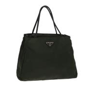 Prada Vintage Pre-owned Nylon totevskor Green, Dam