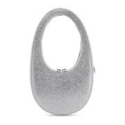 Coperni Glittered Swipe Mini Hobo Väska Gray, Dam