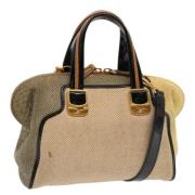 Fendi Vintage Pre-owned Canvas handvskor Beige, Dam