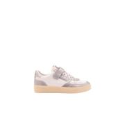 Zéro cent cinq Silver Metallic Läder Sneakers Gray, Dam