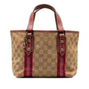 Gucci Vintage Pre-owned Laeder totevskor Brown, Dam