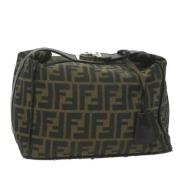 Fendi Vintage Pre-owned Canvas handvskor Brown, Dam