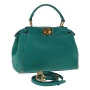 Fendi Vintage Pre-owned Laeder handvskor Green, Dam