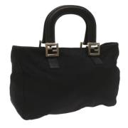 Fendi Vintage Pre-owned Nylon handvskor Black, Dam