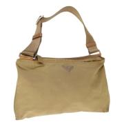 Prada Vintage Pre-owned Nylon prada-vskor Beige, Dam