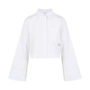 Iceberg Eco-Poplin Flared Sleeve Skjorta White, Dam