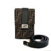 Fendi Vintage Pre-owned Canvas axelremsvskor Beige, Dam