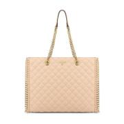 Pollini Quiltad Kedja Toteväska Beige Beige, Dam