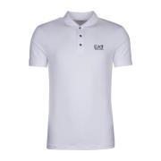 Emporio Armani EA7 Klassisk Polo Tröja för Män White, Herr