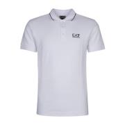 Emporio Armani EA7 Klassisk Polo Tröja för Män White, Herr