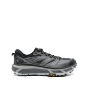 Hoka One One Svarta Sneakers Lättvikt Panel Design Black, Herr