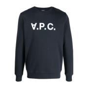 A.p.c. Mörkblå Sweatshirt Blue, Herr