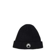 Marine Serre Svart Ull Beanie Black, Unisex