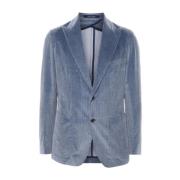 Tagliatore Stål Blå Corduroy Blazer Blue, Herr