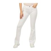 Emporio Armani Vit Flare Fit Denim Jeans White, Dam