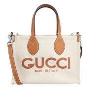 Gucci Bomull totevskor Beige, Dam