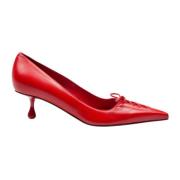 Jimmy Choo Röda Läderpumps med Snörning Red, Dam