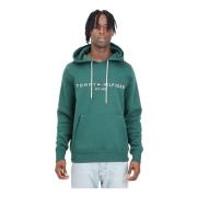 Tommy Hilfiger Grön Flex Logo Hoodie Casual Tröja Green, Herr