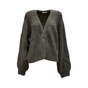 SoSUE Boucle Kvalitet Oversized Kofta Gray, Dam