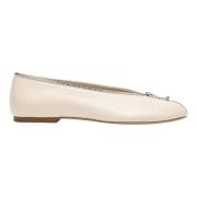 Burberry Rundtåiga ballerinaskor Beige, Dam