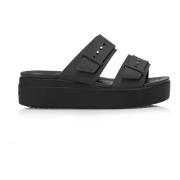 Crocs Svarta Brooklyn Buckle Damtofflor Black, Dam