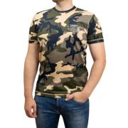 Diesel Herr T-shirt Klassiskt Logotyp Marin-Grön-Beige Multicolor, Her...