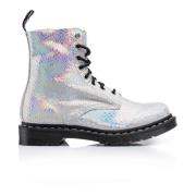 Dr. Martens Ormskinn Läderskor Gray, Dam