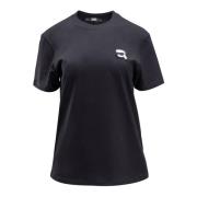 Karl Lagerfeld Svart bomull dam T-shirt Black, Dam