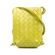 Bottega Veneta Vintage Pre-owned Laeder crossbodyvskor Yellow, Dam