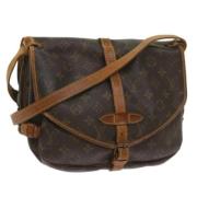 Louis Vuitton Vintage Pre-owned Canvas axelremsvskor Brown, Dam