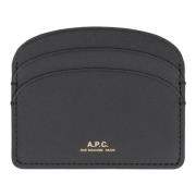 A.p.c. Läderkorthållare Black, Dam