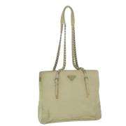 Prada Vintage Pre-owned Nylon totevskor Beige, Dam