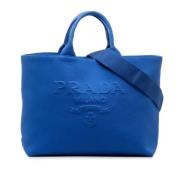 Prada Vintage Pre-owned Canvas prada-vskor Blue, Dam