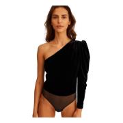 Undress Code Flaneur Bodysuit Black Black, Dam