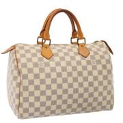 Louis Vuitton Vintage Pre-owned Canvas handvskor White, Dam