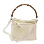 Gucci Vintage Pre-owned Nylon handvskor Beige, Dam