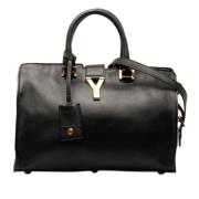 Yves Saint Laurent Vintage Pre-owned Laeder crossbodyvskor Black, Dam