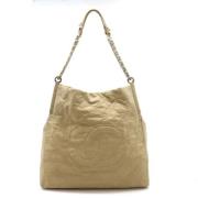 Chanel Vintage Pre-owned Laeder axelremsvskor Beige, Dam