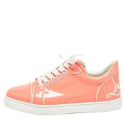 Christian Louboutin Pre-owned Pre-owned Laeder sneakers Orange, Dam