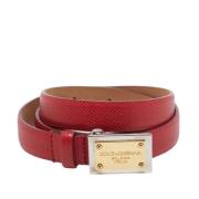 Dolce & Gabbana Pre-owned Pre-owned Laeder skrp Red, Dam