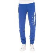 Baldinini Elegant Fleece Sportbyxor med Snörning och Logodetalj Blue, ...