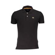 La Martina Elegant Slim Fit Polo med kontrastdetaljer Black, Herr