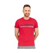 La Martina Rosa Bomull Jersey Frontprint T-shirt Red, Herr